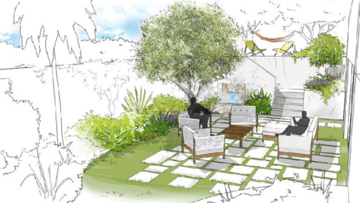 Jardin, ambiance exotique - 300 m2, dessiné par le paysagiste Florian Degroise