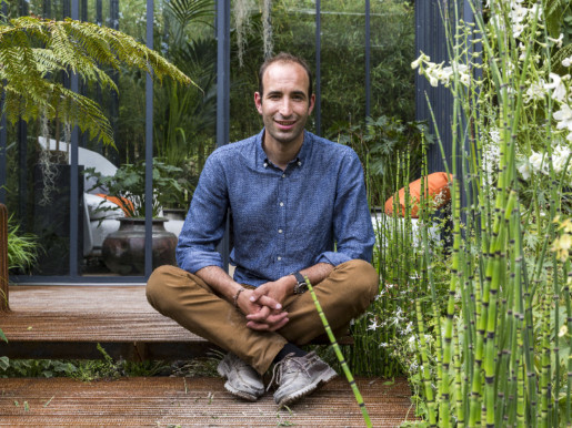 Portrait de Fabien Cuny concepteur de ce jardin.