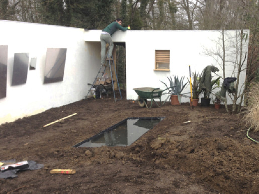 Réalisation du jardin de Solène Ortoli au Festival de Chaumont.