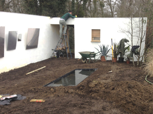 Réalisation du jardin de Solène Ortoli au Festival de Chaumont.