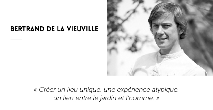 Portrait de Bertrand de la Vieuville, il est l'un des paysagistes de la Garden Team.