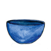 Pot céramique bleu Majorelle