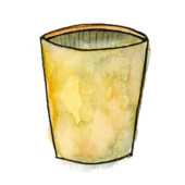 Pot terre cuite ocre jaune